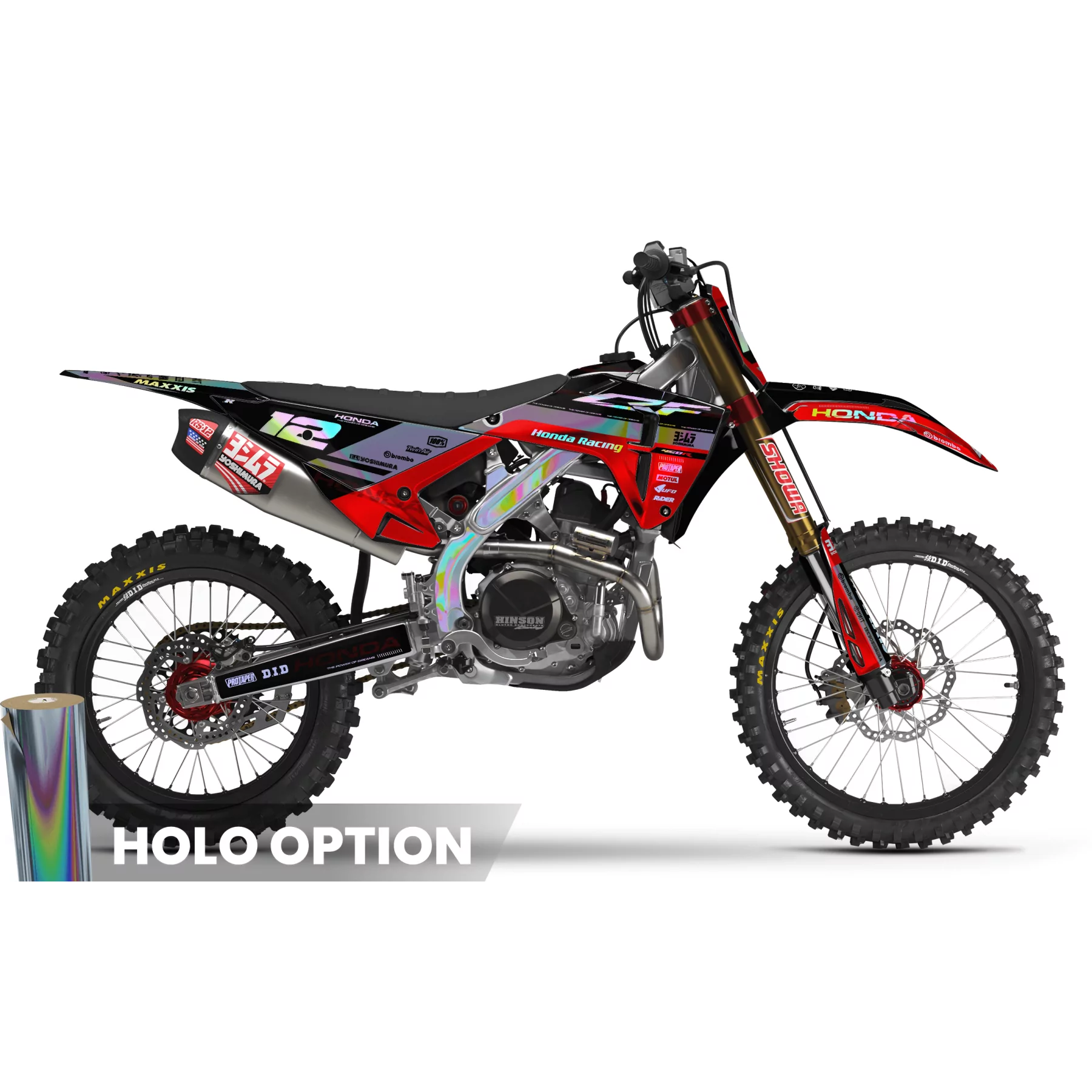 Kit adesivos moto KIT ADESIVOS MOTOCROSS HONDA RED RIPPER