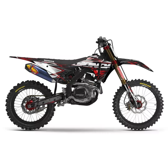 Kit adesivos moto KIT ADESIVOS MOTOCROSS HONDA W-RED BOLD EFFECT