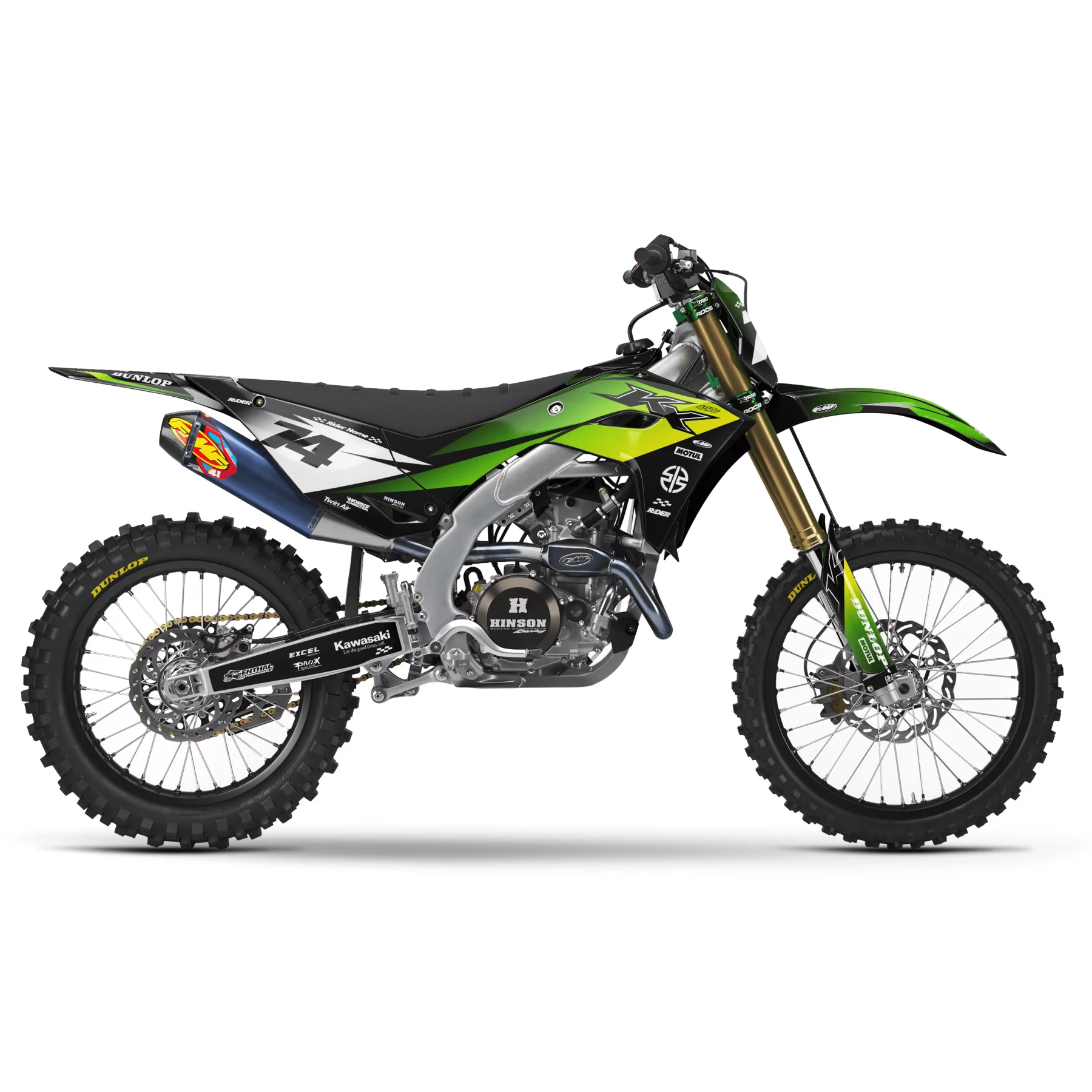 Kit adhesivos moto KIT ADHESIVOS MOTOCROSS KAWASAKI RACESPEC