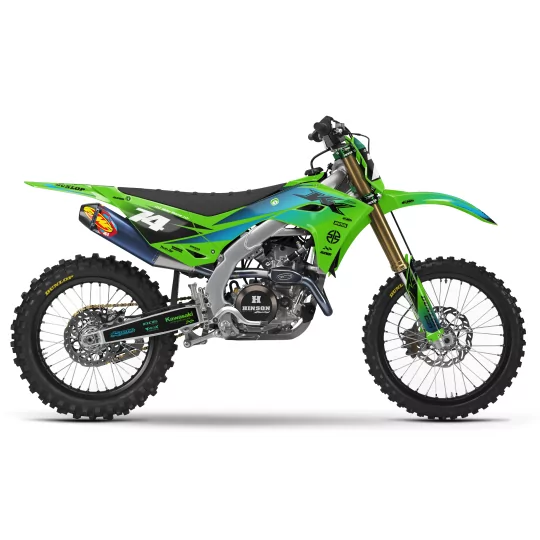 Kit adesivos moto KIT ADESIVOS MOTOCROSS KAWASAKI RACESPEC GREEN