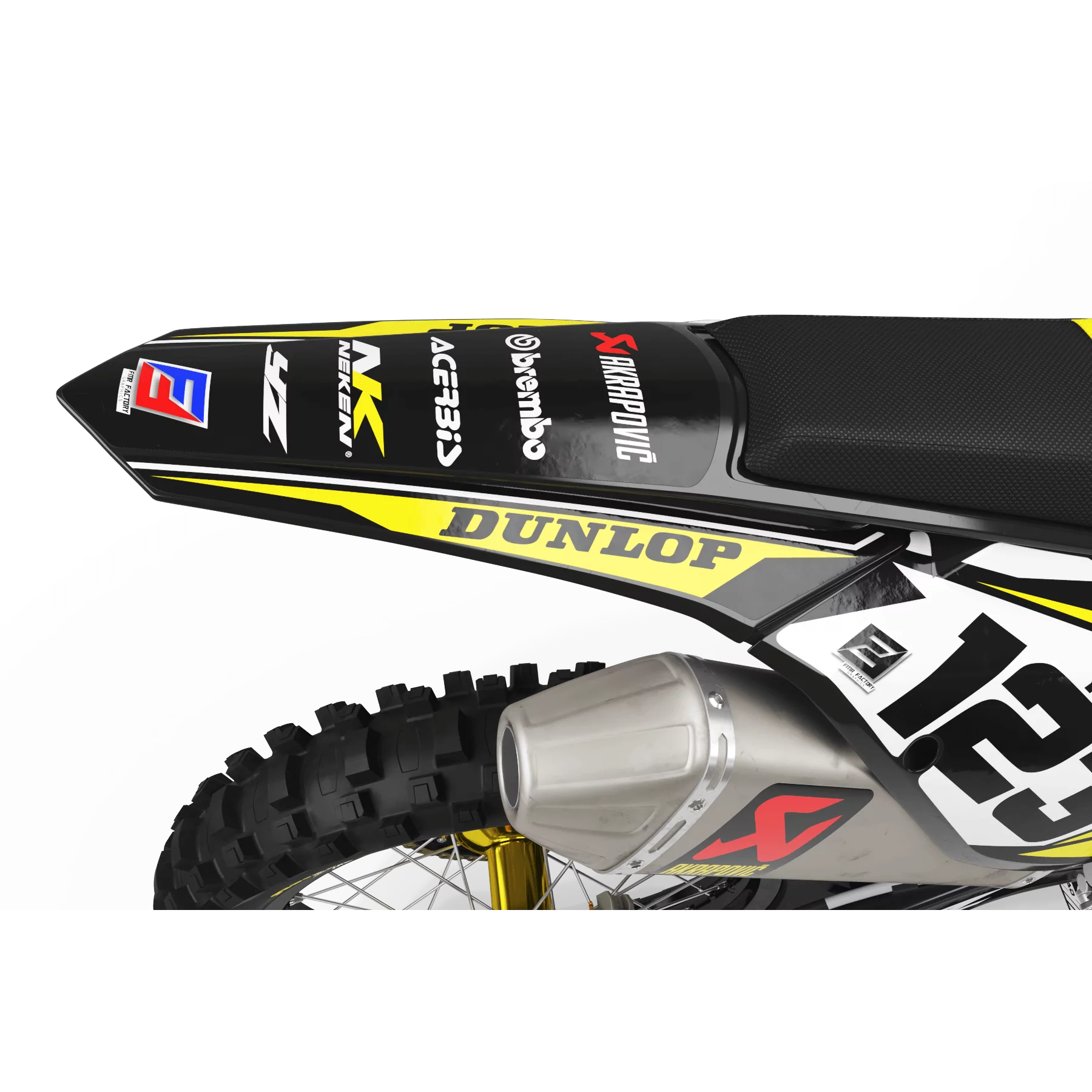 Kit déco moto KIT DECO PERSO MOTOCROSS Yamaha FACTORY ENERGY jaune (REF:PRDA33E4)