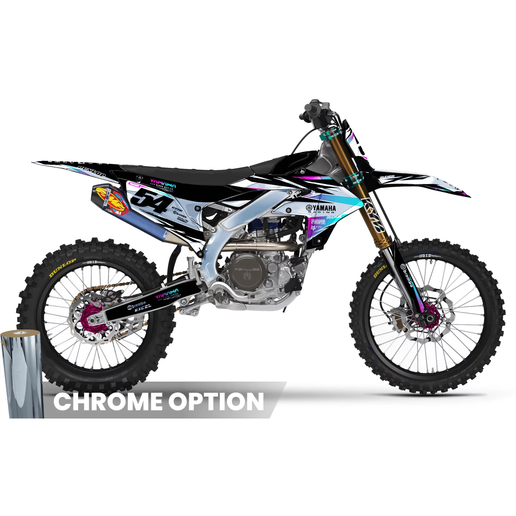 Kit adesivos moto Kit adesivos MOTOCROSS YAMAHA YZ/YZF/WRF IMPULSE BLACK