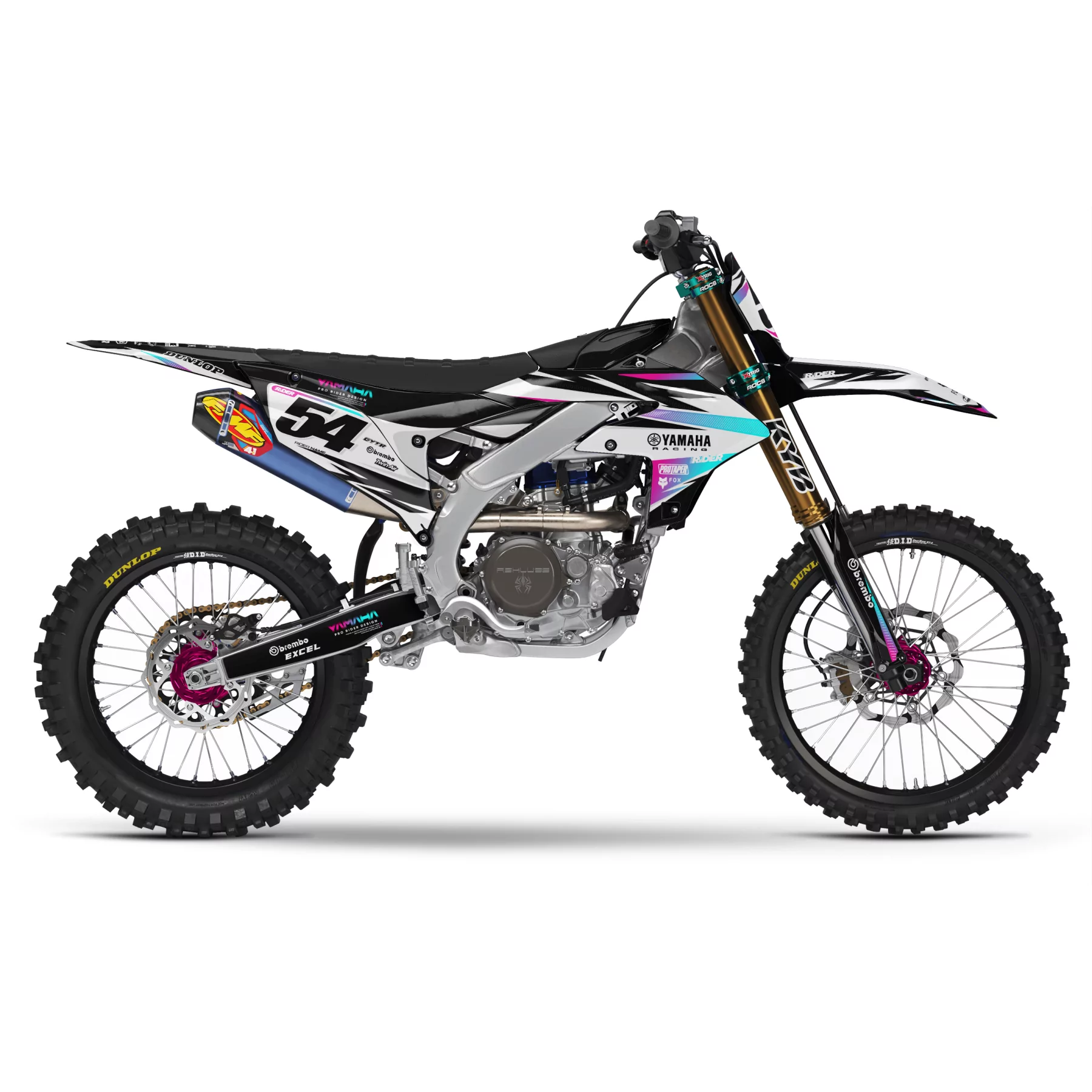 Stickerset moto Stickerset MOTOCROSS YAMAHA YZ/YZF/WRF IMPULSE BLACK
