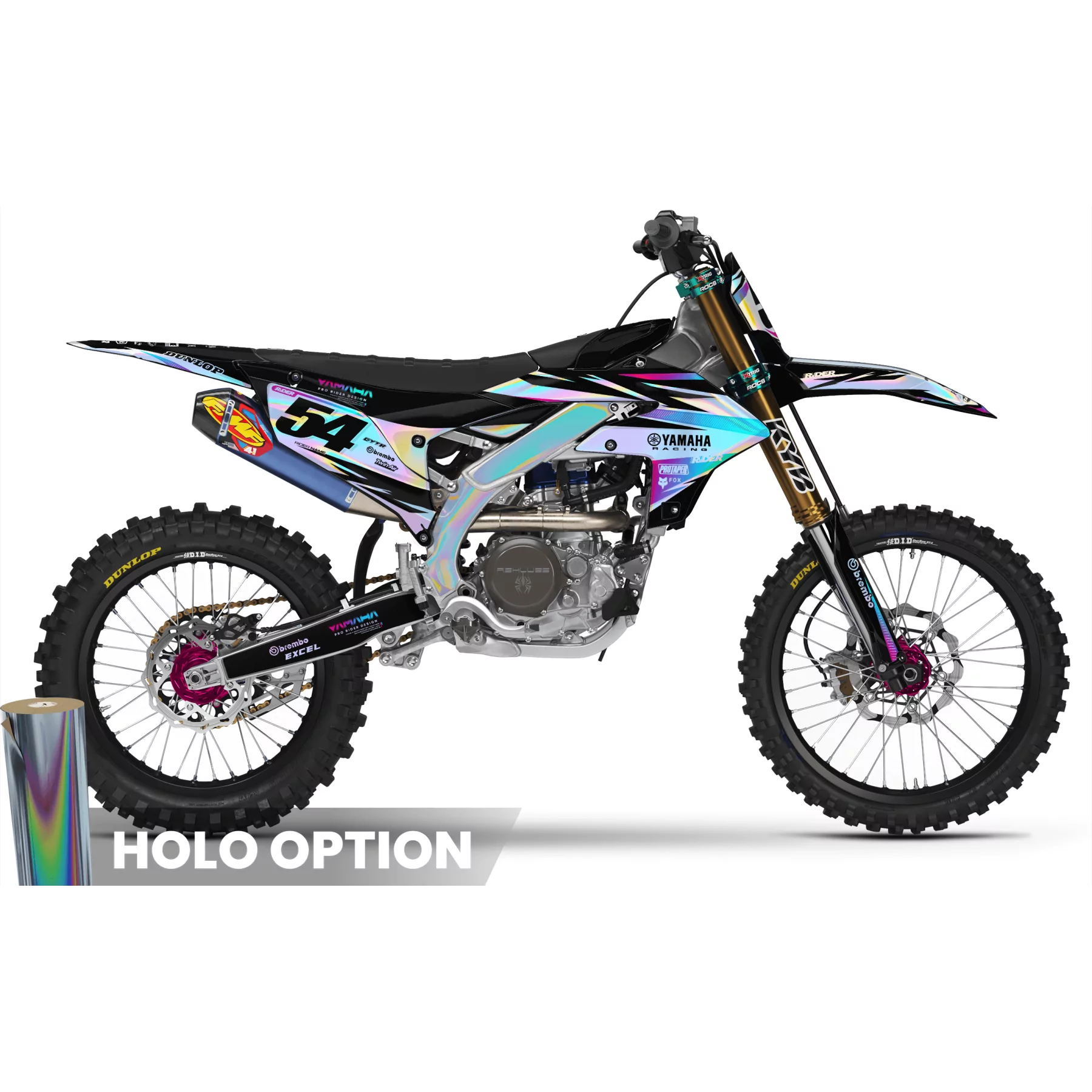 Stickerset moto Stickerset MOTOCROSS YAMAHA YZ/YZF/WRF IMPULSE BLACK
