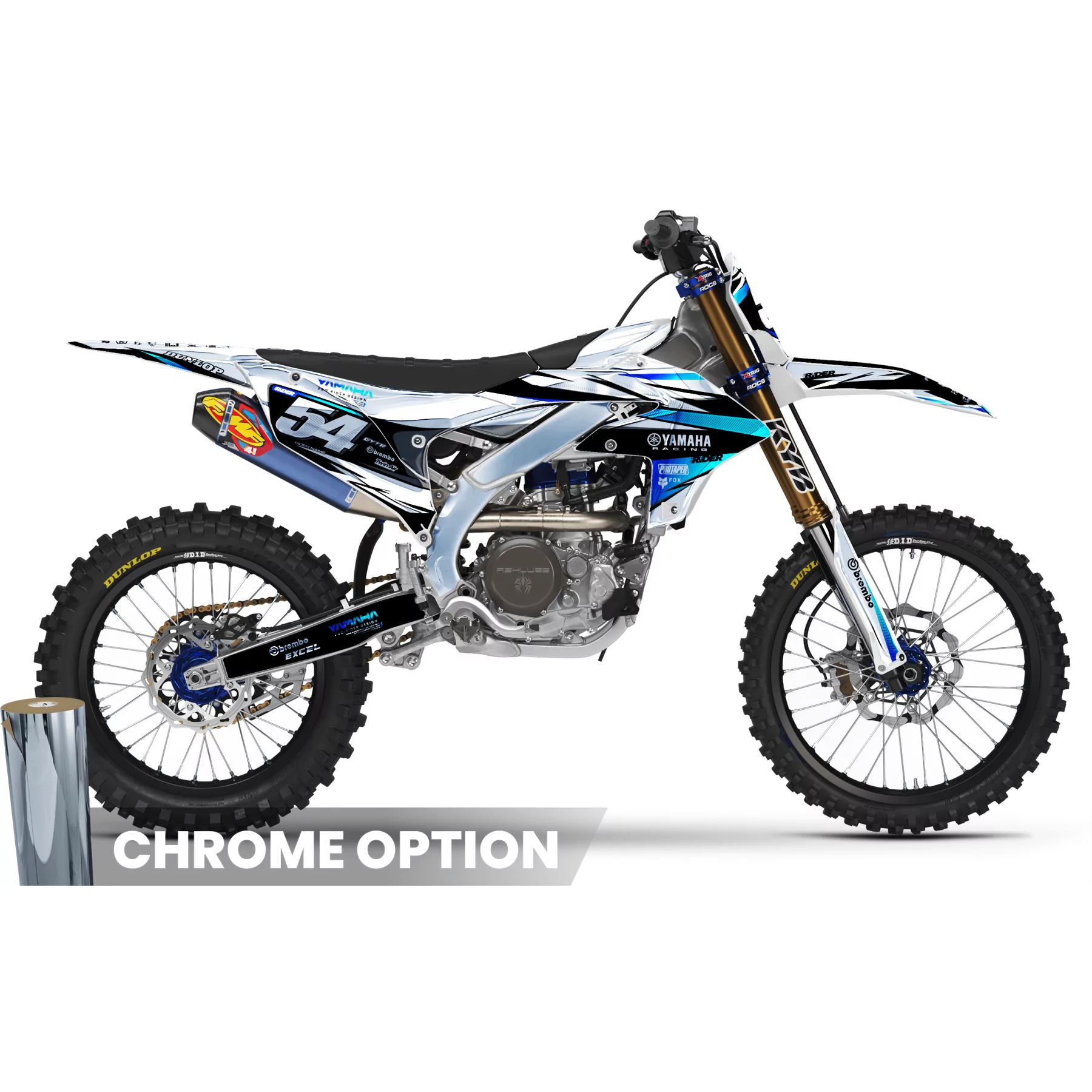 Kit adesivos moto Kit adesivos MOTOCROSS YAMAHA YZ/YZF/WRF IMPULSE WHITE