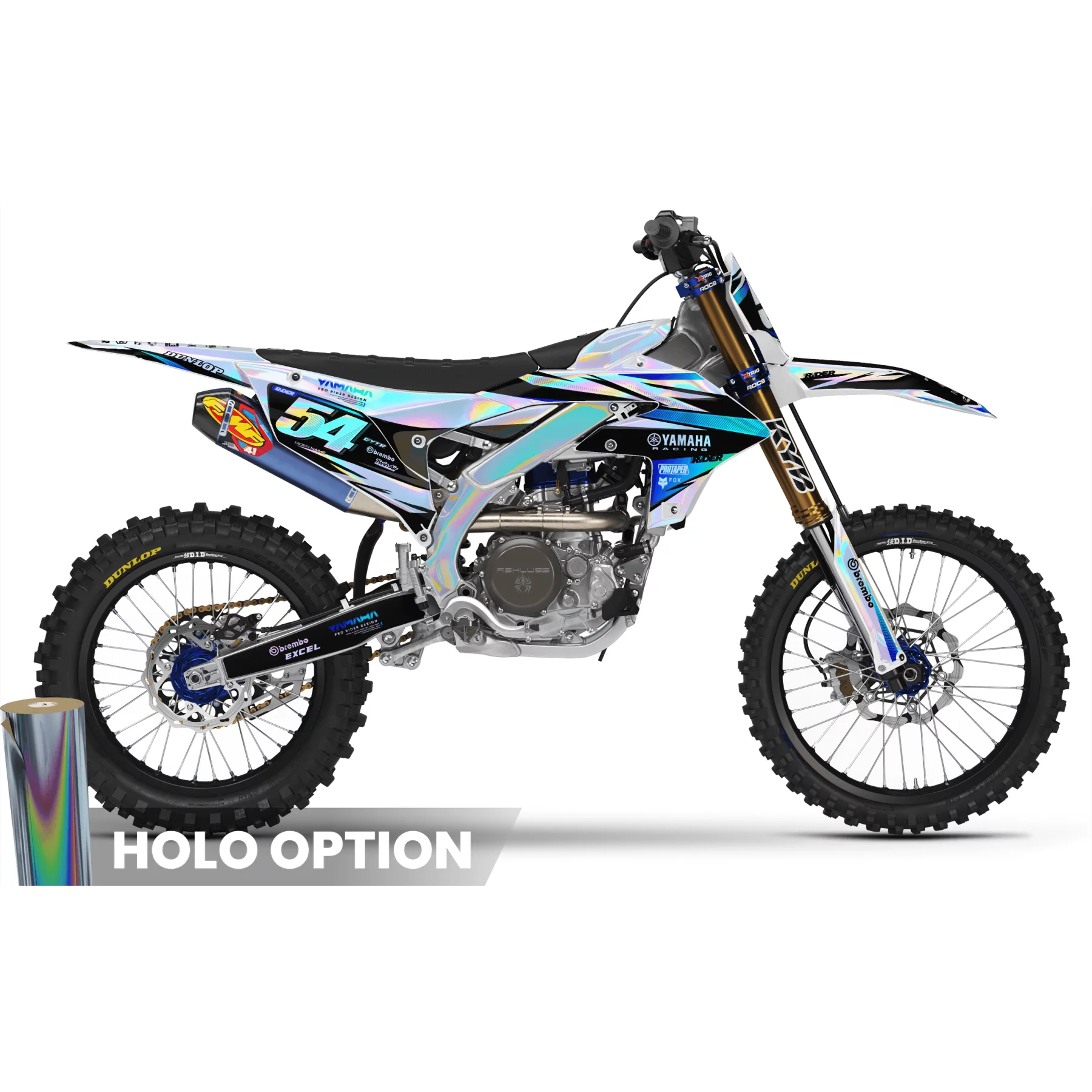 Stickerset motor STICKERSET MOTOCROSS YAMAHA YZ/YZF/WRF IMPULSE WHITE