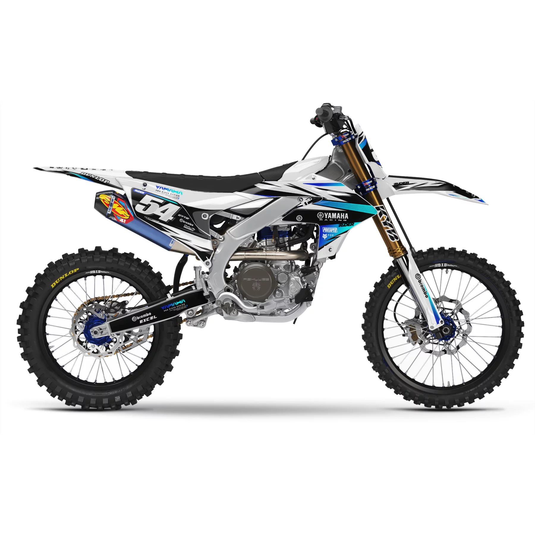 Kit adesivos moto Kit adesivos MOTOCROSS YAMAHA YZ/YZF/WRF IMPULSE WHITE
