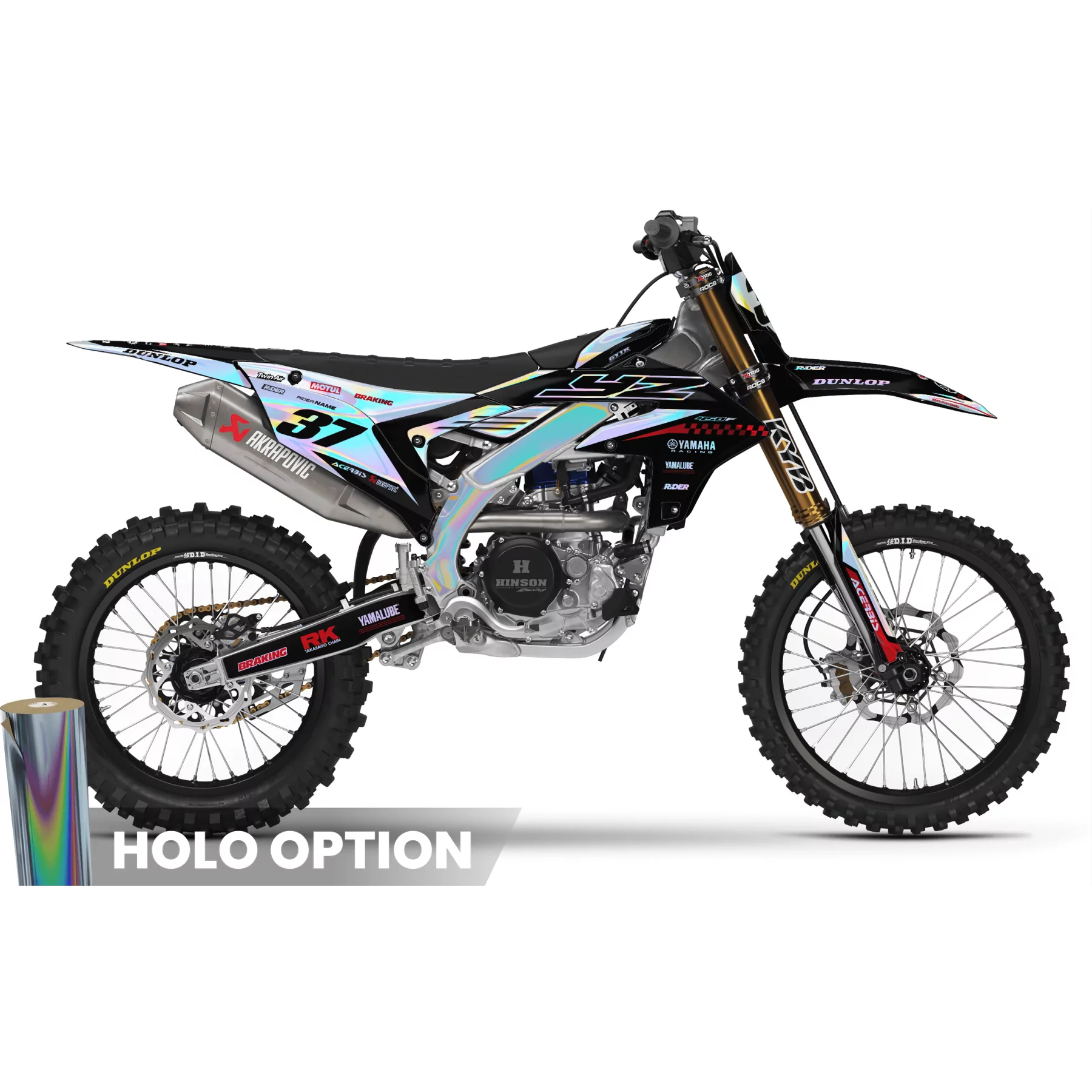 Kit adesivos moto Kit adesivos MOTOCROSS YAMAHA KINETIC BLACK