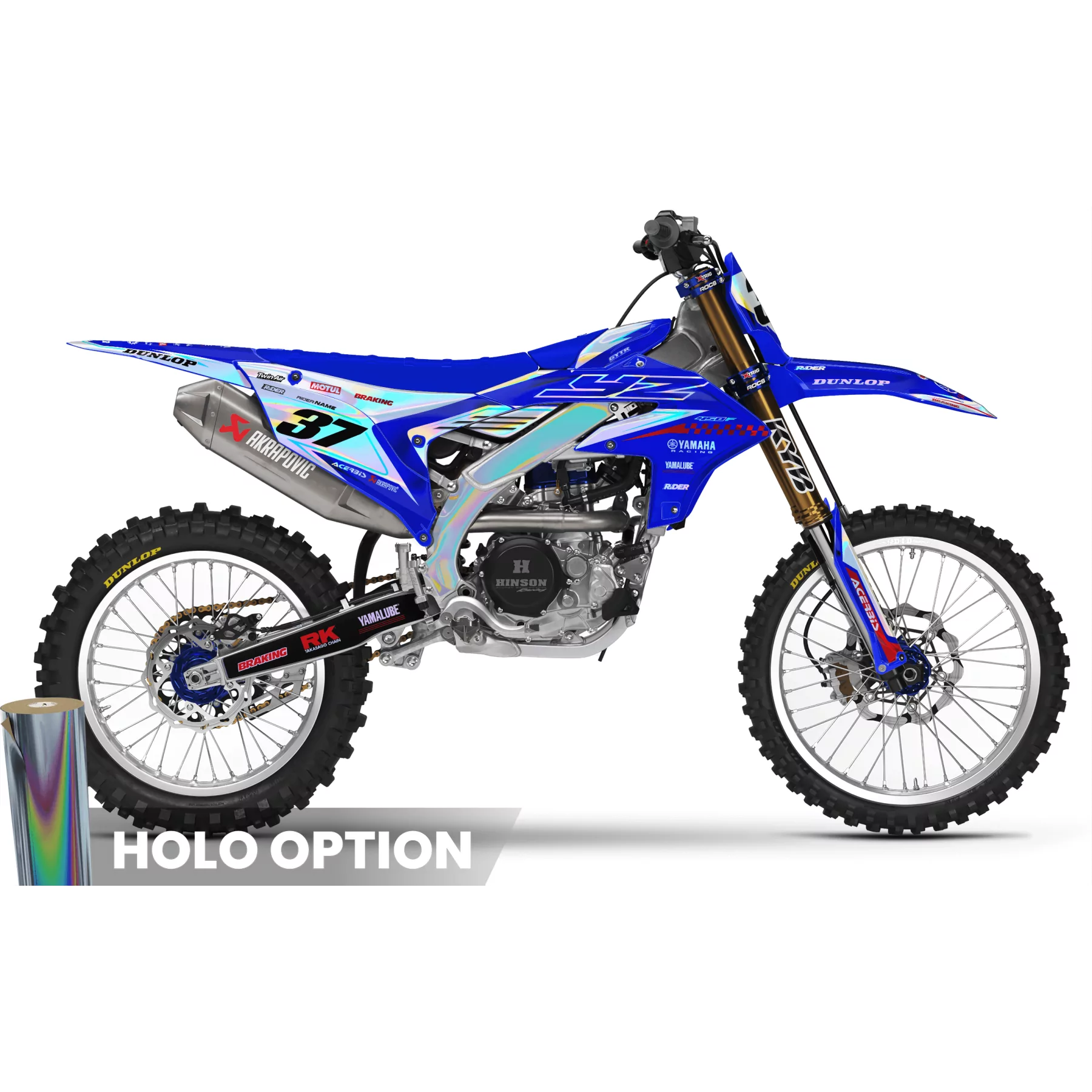 Stickerset motor STICKERSET MOTOCROSS YAMAHA KINETIC BLUE