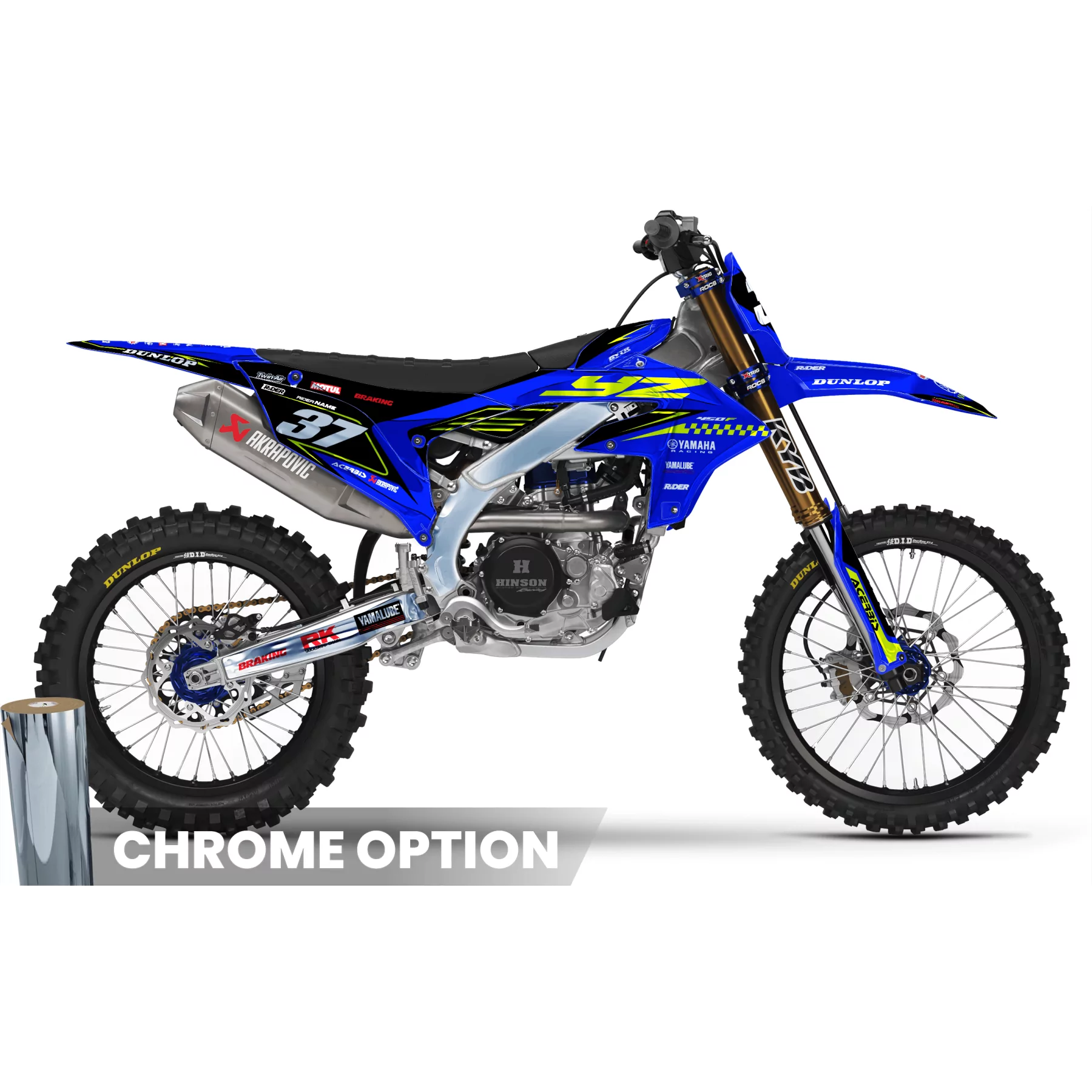 Stickerset motor STICKERSET MOTOCROSS YAMAHA KINETIC NEON