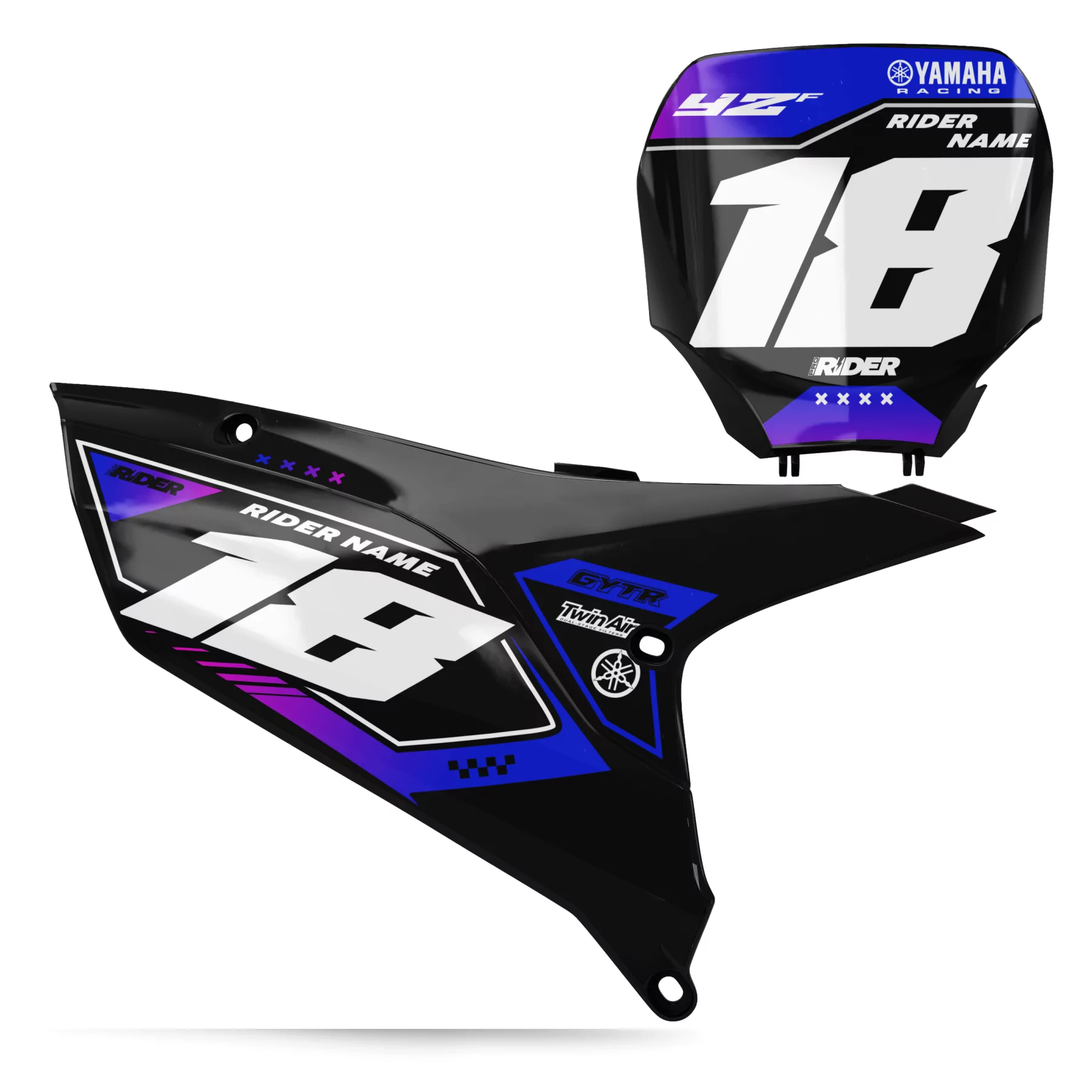 STICKERSET motor STICKERSET FONDS DE PLAQUES YAMAHA VELOCITY