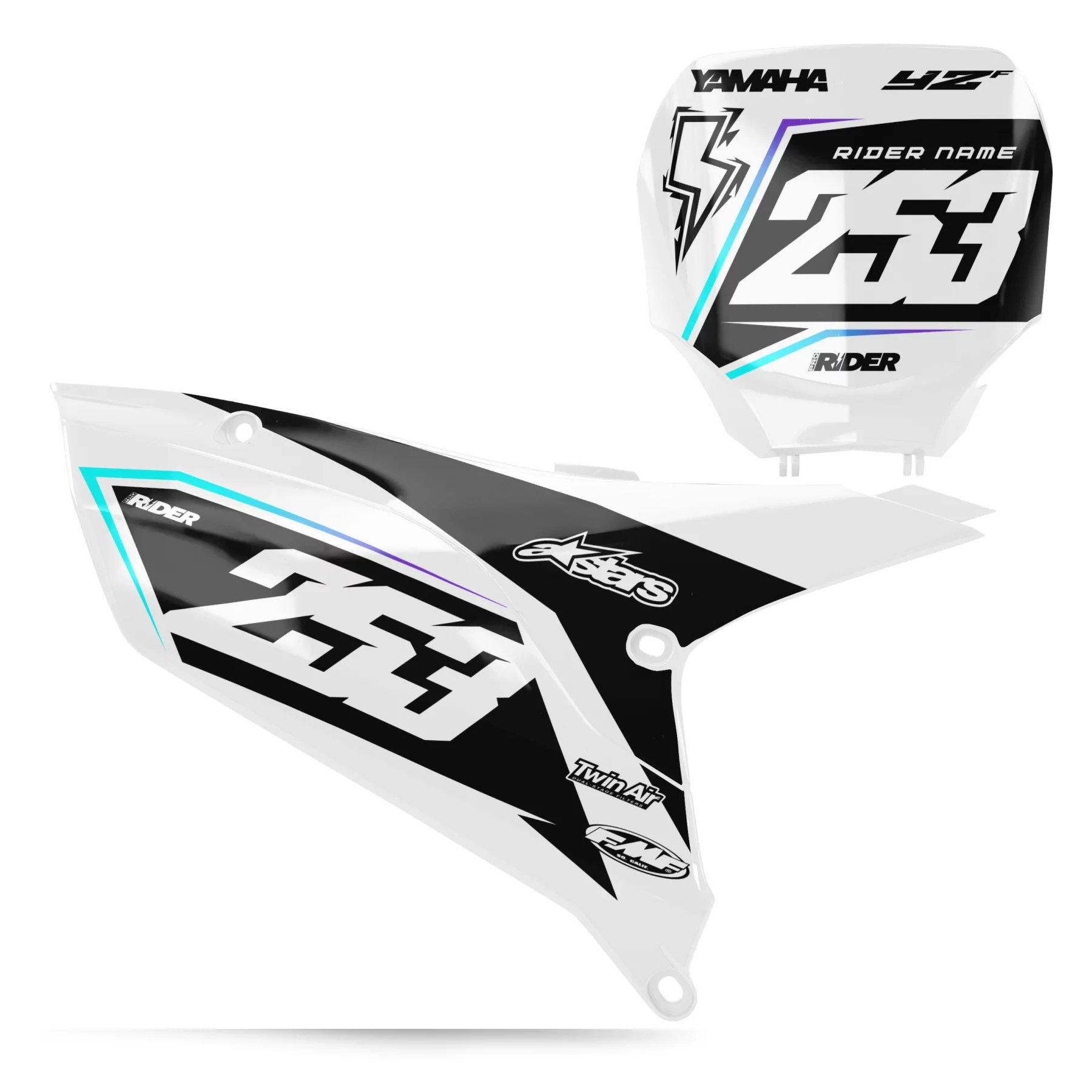Stickerset motor STICKERSET FONDS DE PLAQUES YAMAHA CLARITY