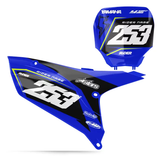 Stickerset moto STICKERSET NUMMERBORDFONDSEN PERSO YAMAHA REFINEMENT