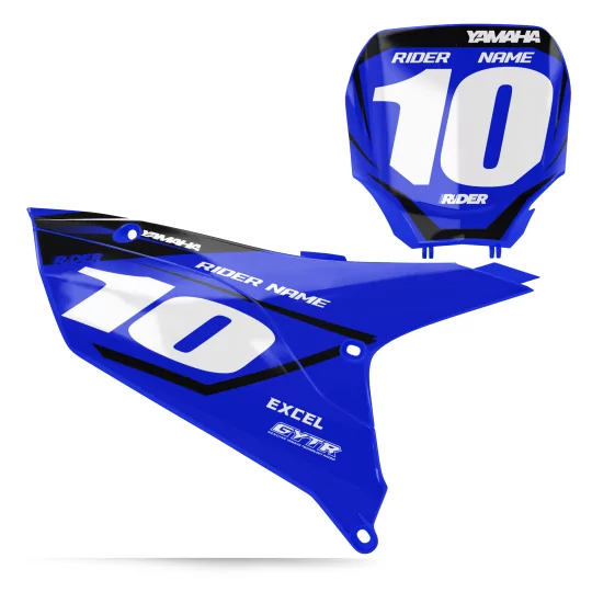 Stickerset moto STICKERSET NUMMERBORDFONDSEN PERSO YZ YZF YAMAHA PURE
