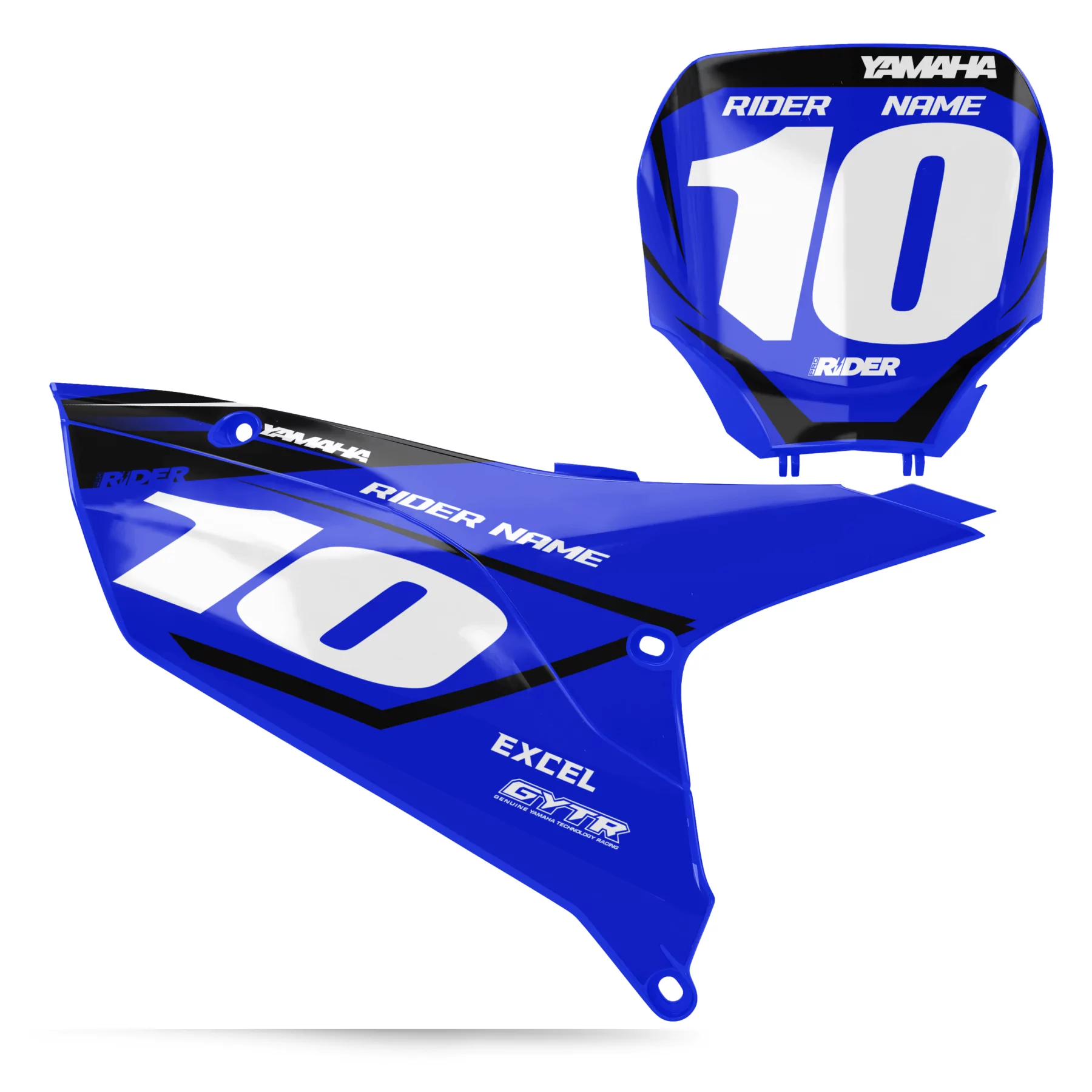DEKOR Motorrad KIT DECO FONDS DE PLAQUES PERSO YZ YZF YAMAHA PURE