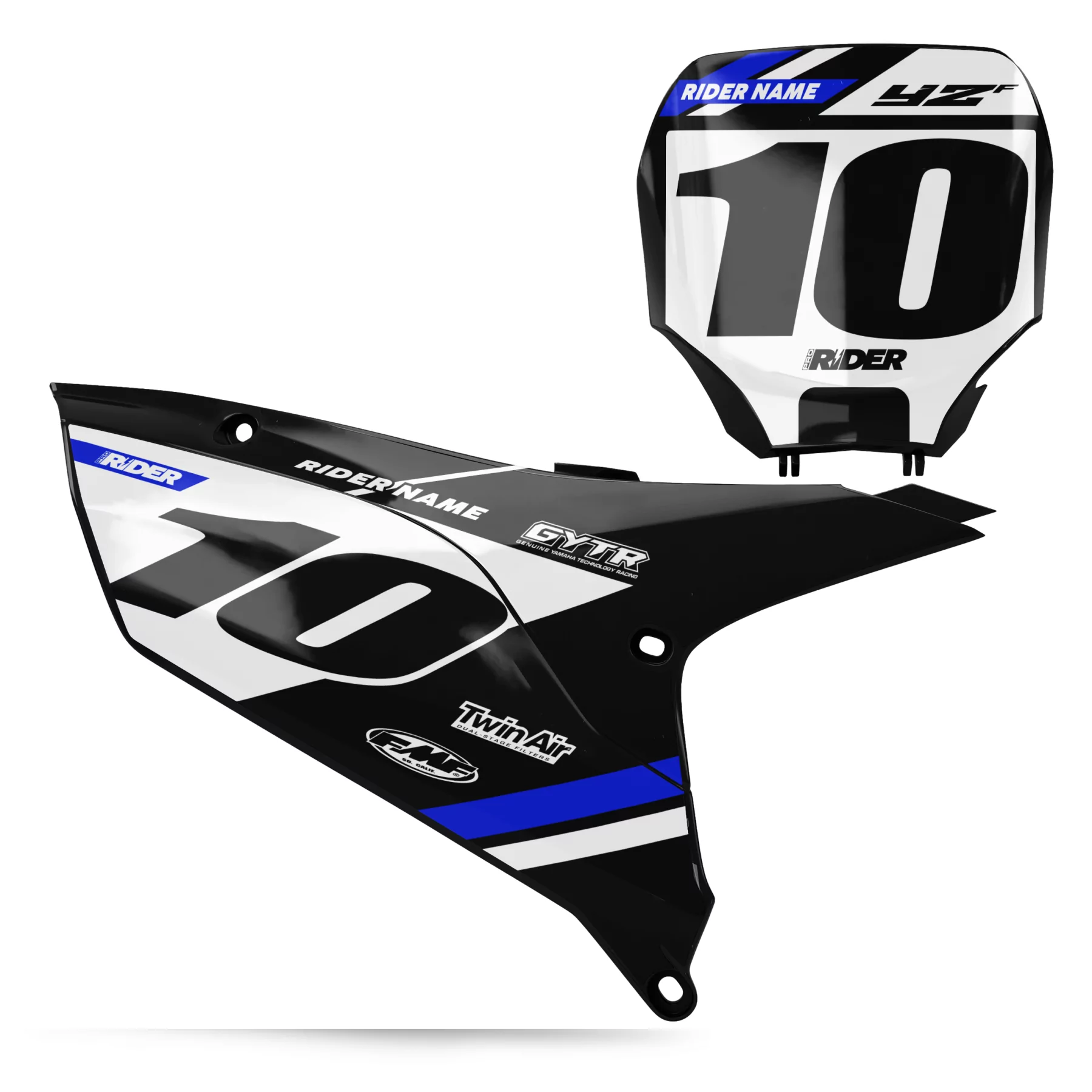 Stickerset moto STICKERSET NUMMERBORDACHTERGRONDEN PERSO YAMAHA SOLID