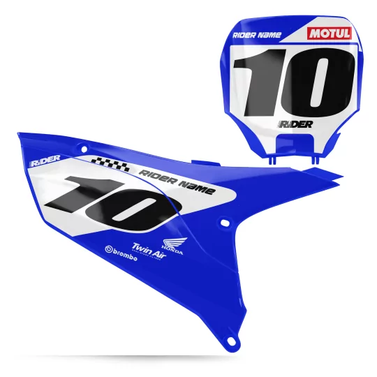 STICKERSET moto Stickerset NUMMERBORDACHTERGRONDEN PERSO YZ YZF YAMAHA STRIKE