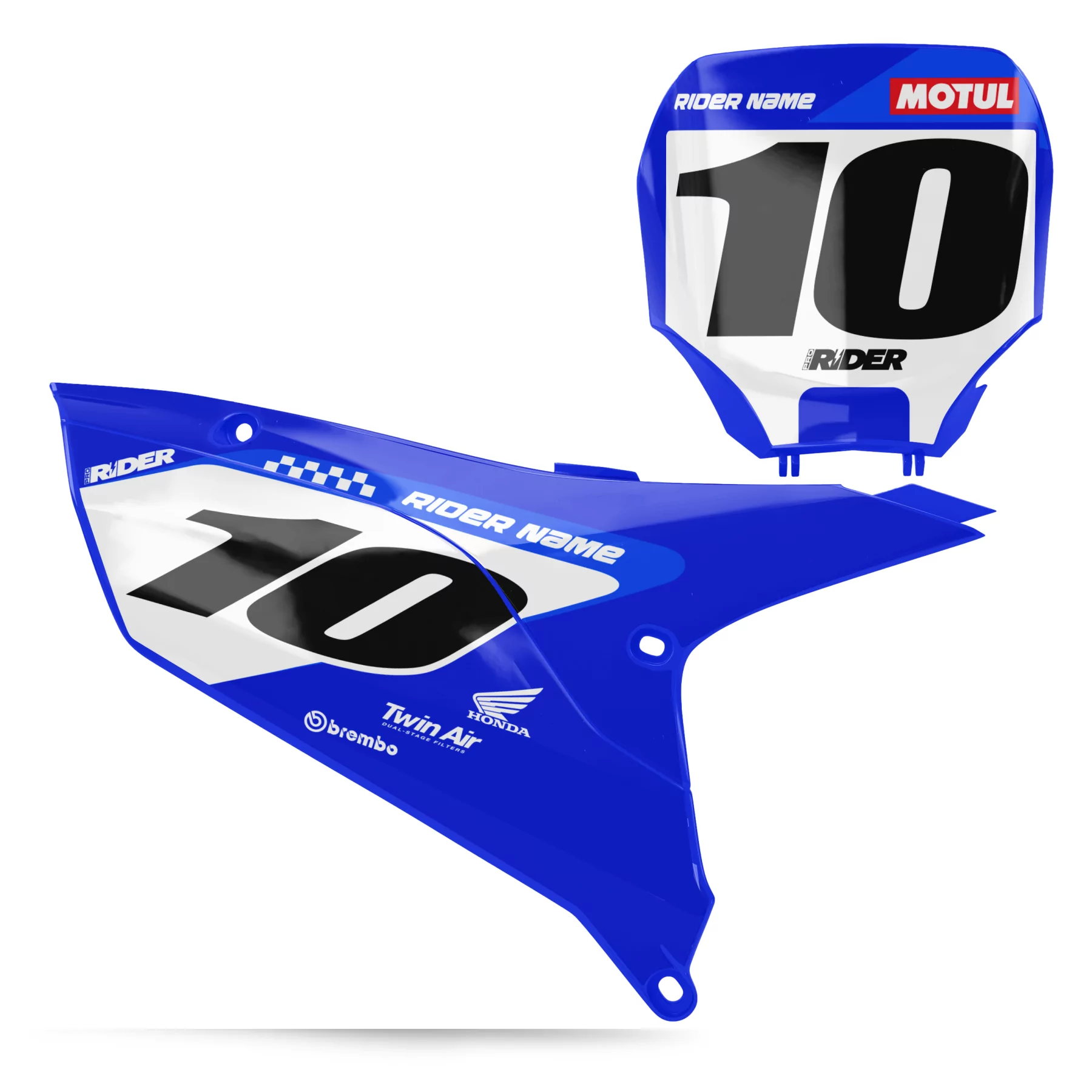 STICKERSET moto Stickerset NUMMERBORDACHTERGRONDEN PERSO YAMAHA IMPACT