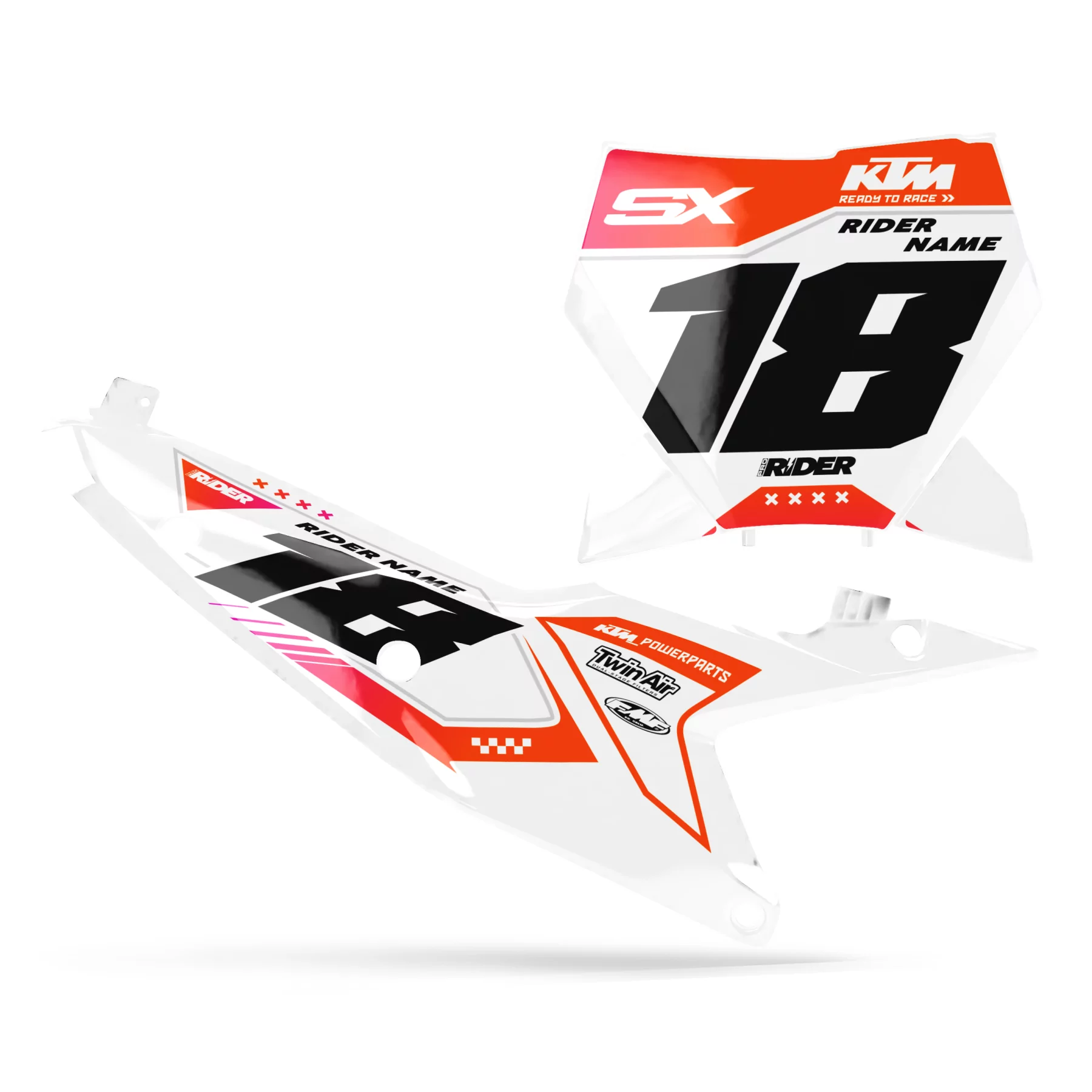 Grafiche moto GRAFICHE TABELLE PORTANUMERO PERSONALIZZATE KTM FORCE