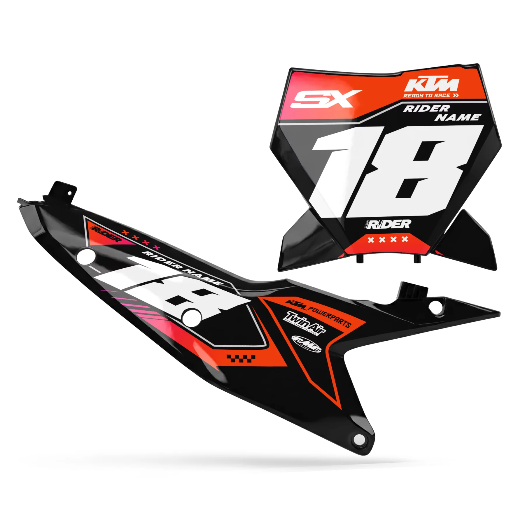 Grafiche moto GRAFICHE FONDINI TARGA PERSO KTM POWER