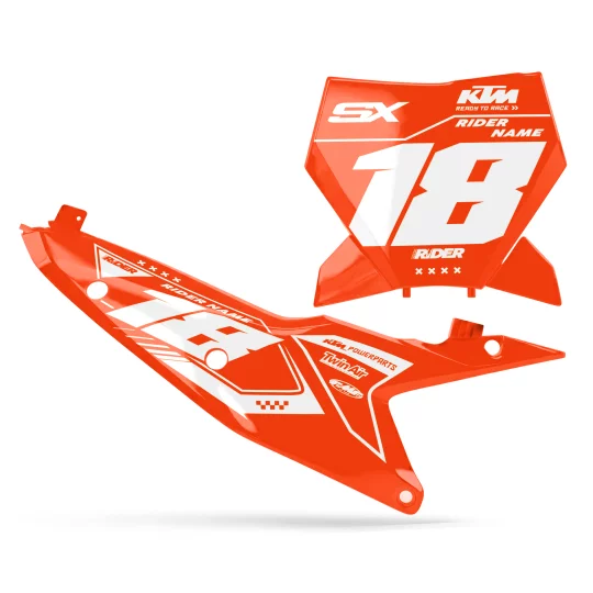 Stickerset moto STICKERSET NUMMERBORDACHTERGRONDEN PERSO SX SXF EXC KTM VECTOR
