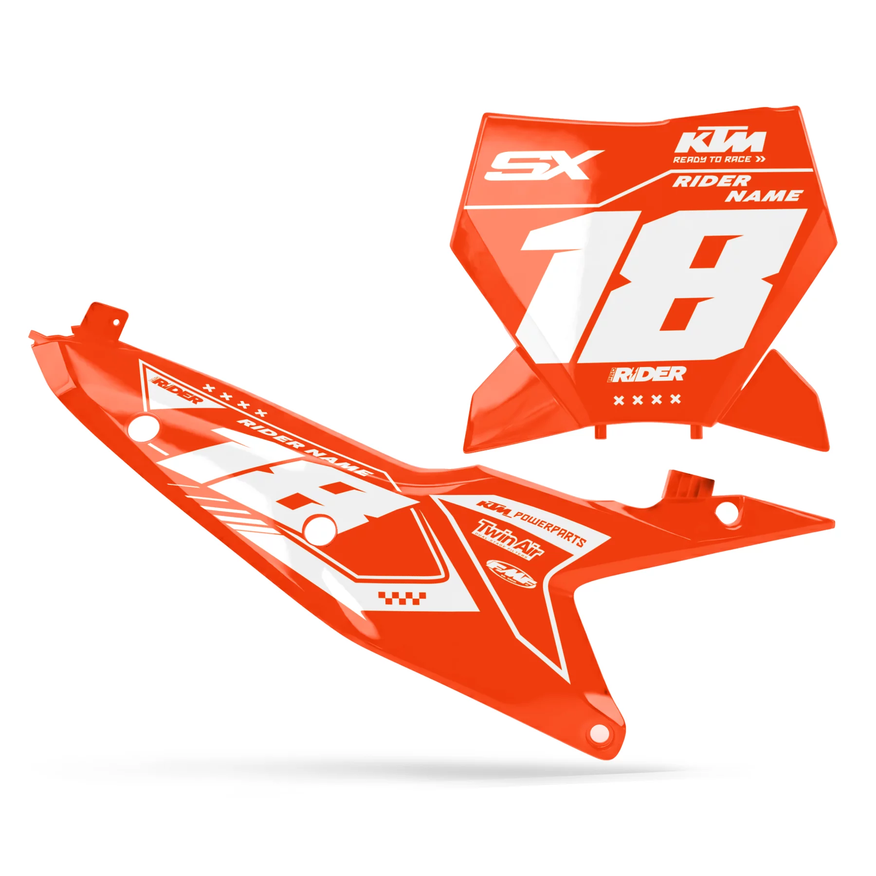 Grafiche moto GRAFICHE FONDINI TARGA PERSO SX SXF EXC KTM VECTOR