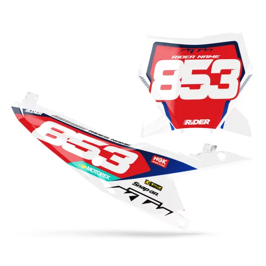 Stickerset moto STICKERSET FONDS DE PLAQUES PERSO KTM VIBE