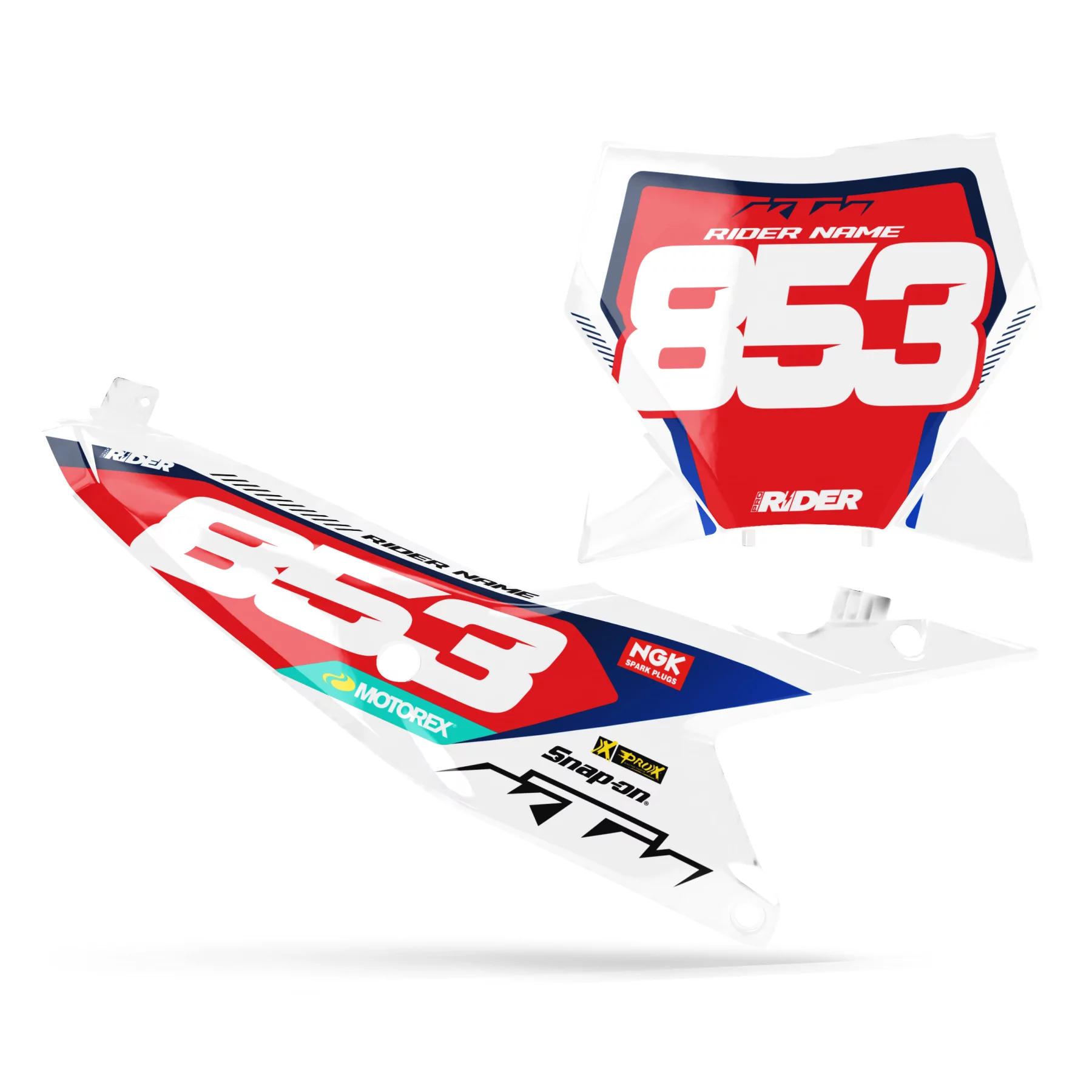 Kit adesivos moto KIT ADESIVOS FUNDOS DE PLACAS PERSO KTM VIBE