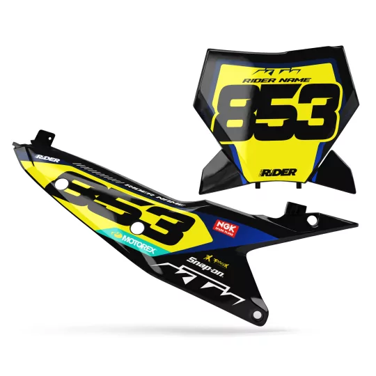 Stickerset moto STICKERSET FONDS DE PLAQUES PERSO KTM FOCUS