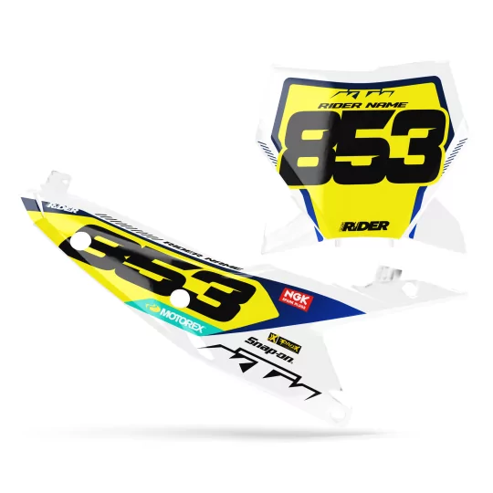 Stickerset moto STICKERSET FONDS DE PLAQUES PERSO KTM STEEL