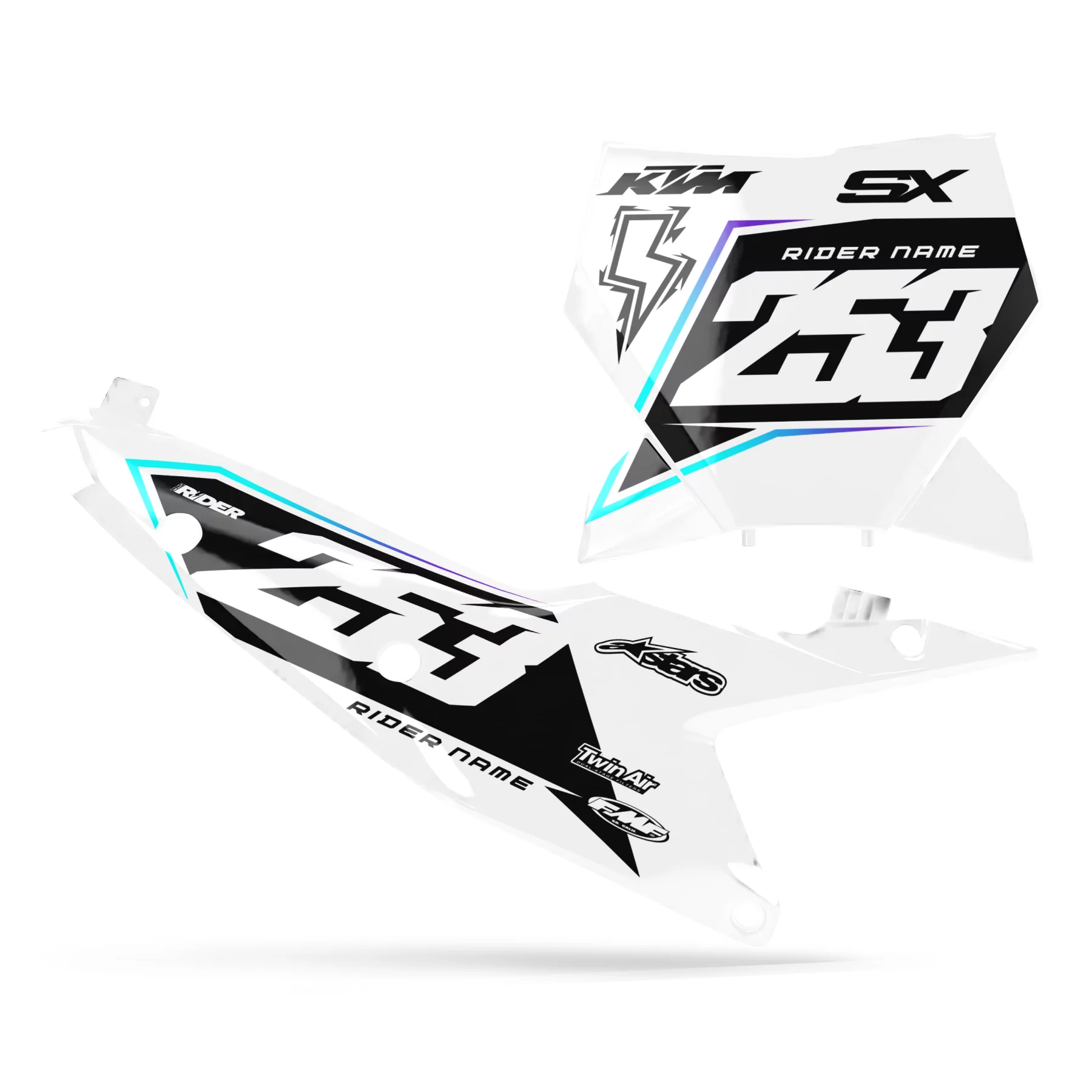 GRAFICHE moto Grafiche FONDS DE PLAQUES PERSO KTM CORE