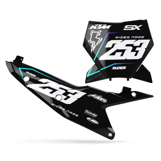 Stickerset moto STICKERSET FONDS DE PLAQUES PERSO KTM BLEND