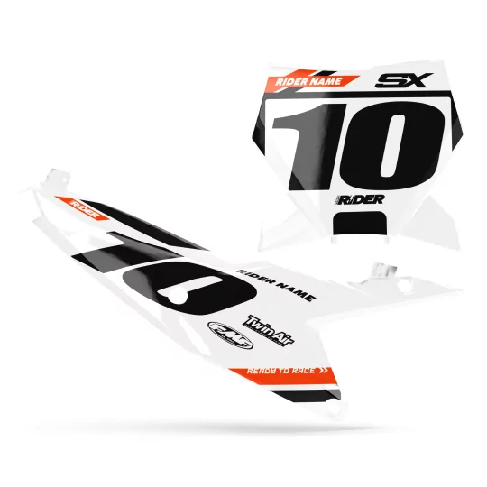 Kit adesivos moto KIT ADESIVOS FUNDOS DE PLACAS PERSO KTM FRAME