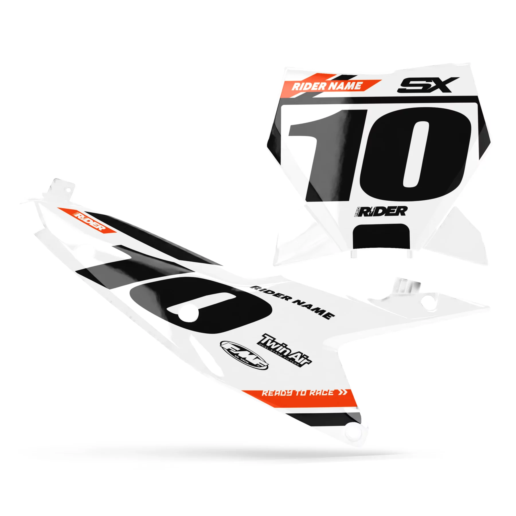 DEKOR Motorrad Dekor NUMMERNSCHILDER HINTERGRÜNDE PERSO KTM FRAME