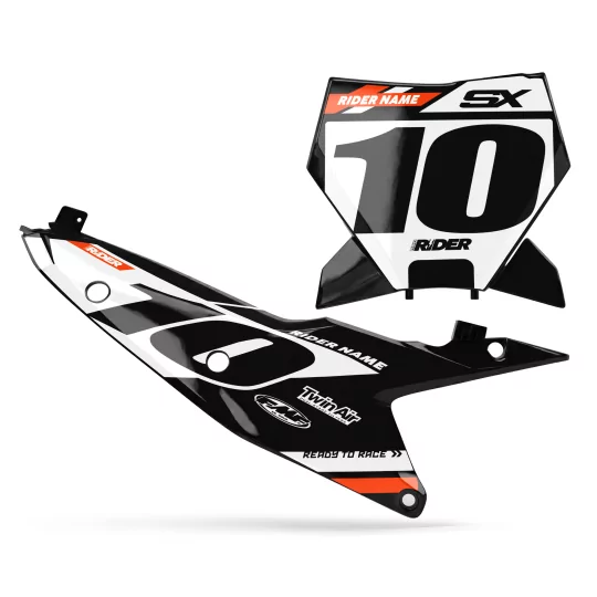 Stickerset motor Stickerset NUMMERPLAATACHTERGRONDEN PERSO KTM FLUX