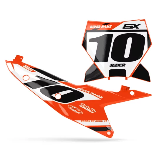Stickerset motor Stickerset NUMMERPLAATACHTERGRONDEN PERSO KTM FLOW