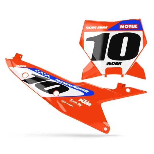 Stickerset motor Stickerset NUMMERPLAATACHTERGRONDEN PERSO KTM RIDGE