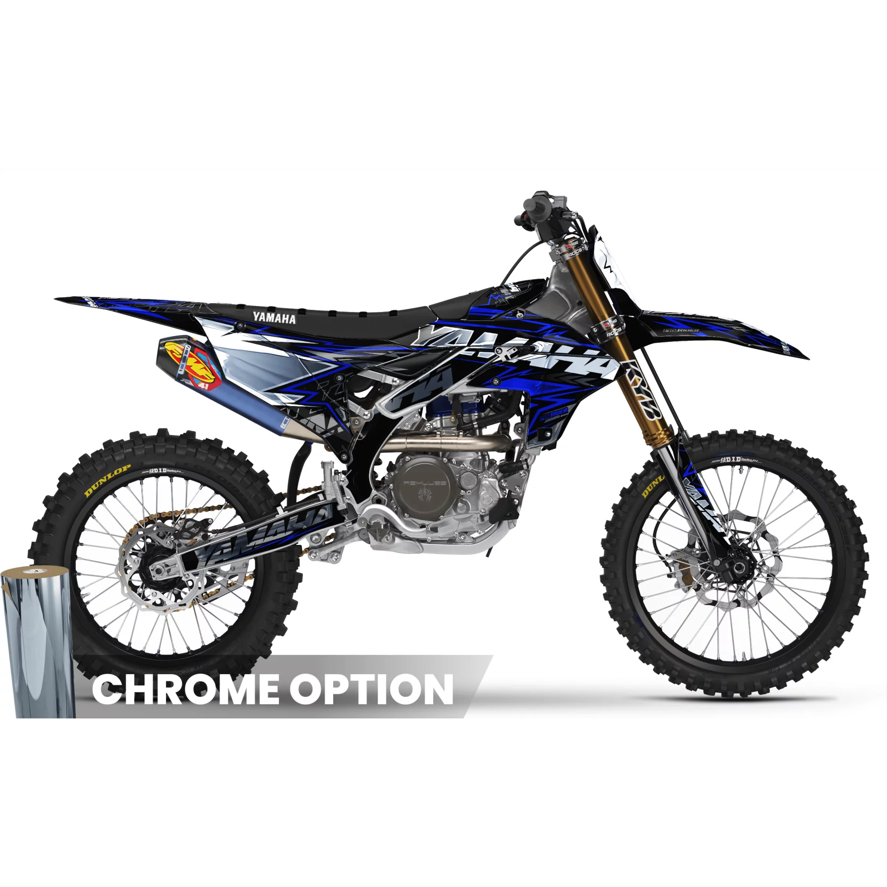 Stickerset motor Stickerset MOTOCROSS YAMAHA FORCE SILVER