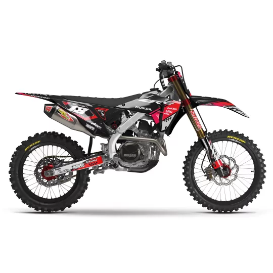 Kit adesivos moto KIT ADESIVOS MOTOCROSS HONDA BLACK PERFORMANCE
