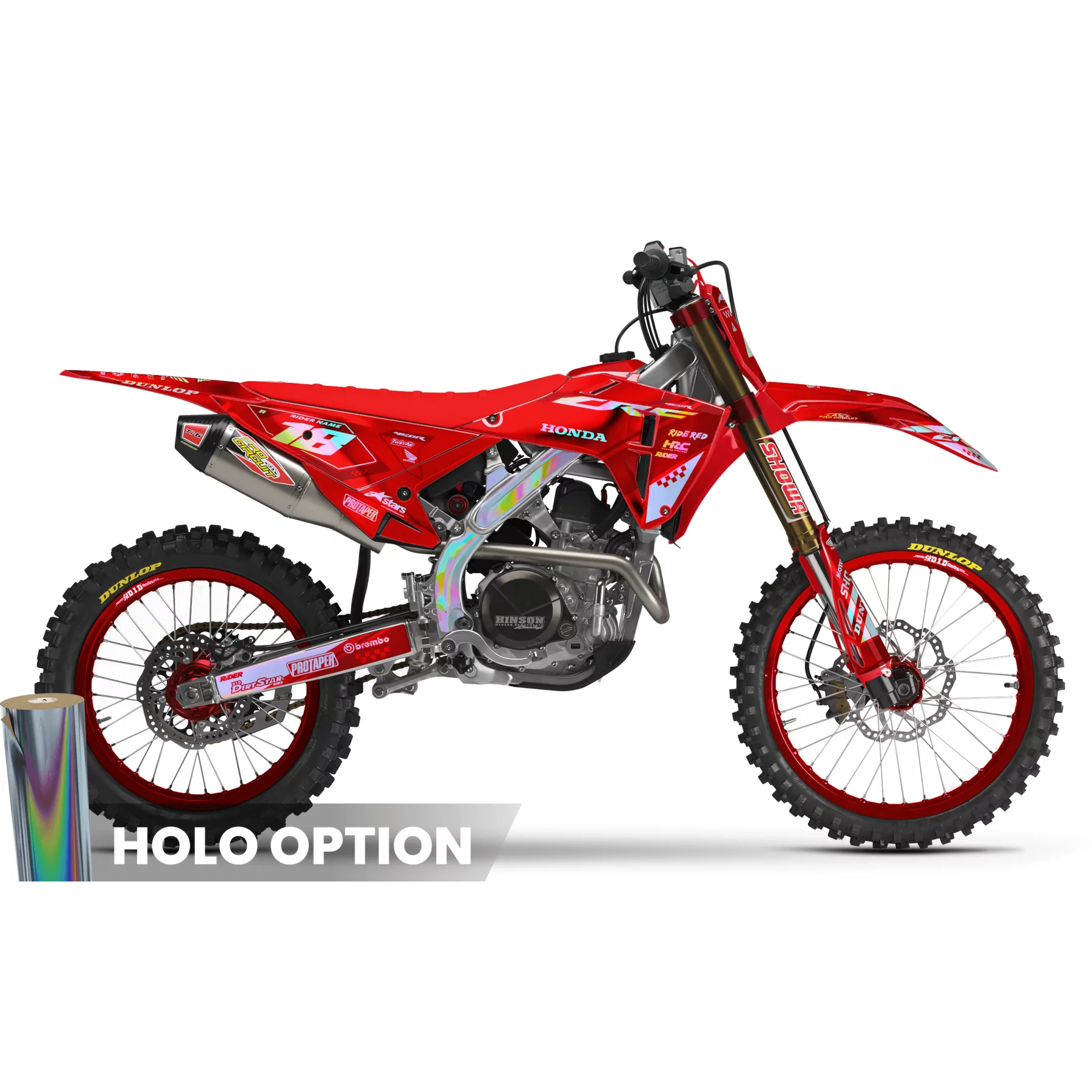 Kit adesivos moto KIT ADESIVOS MOTOCROSS HONDA RED PERFORMANCE