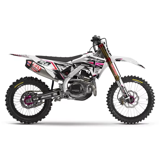 Stickerset moto STICKERSET MOTOCROSS HONDA WHITE RIFT