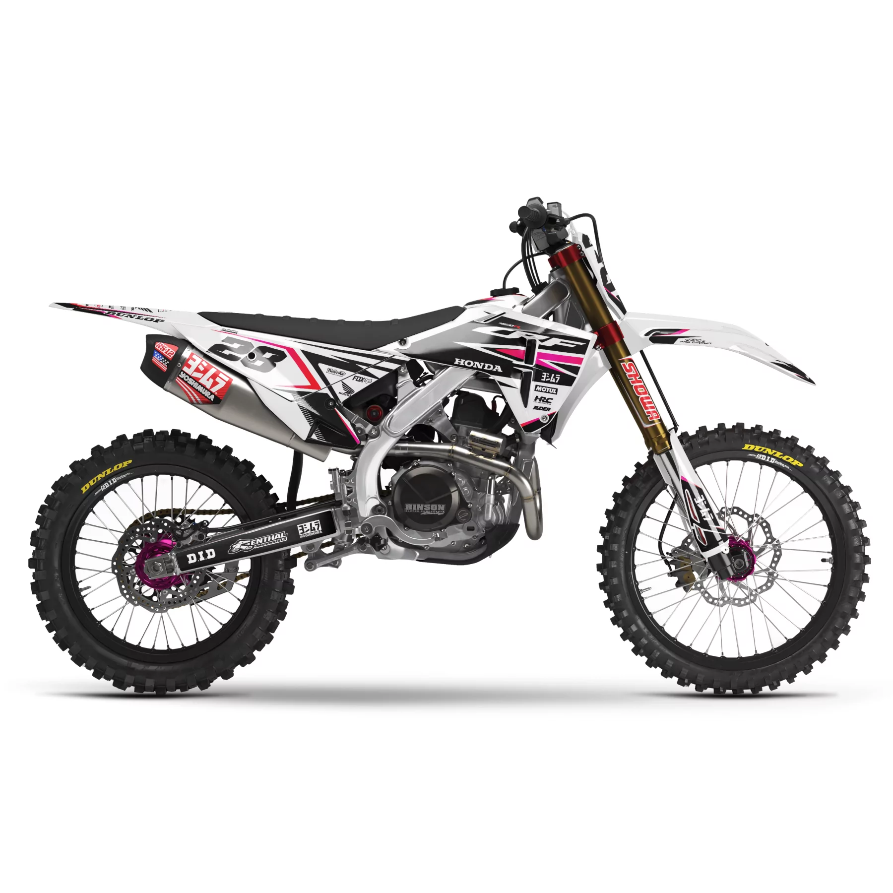 Kit adesivos moto KIT ADESIVOS MOTOCROSS HONDA WHITE RIFT