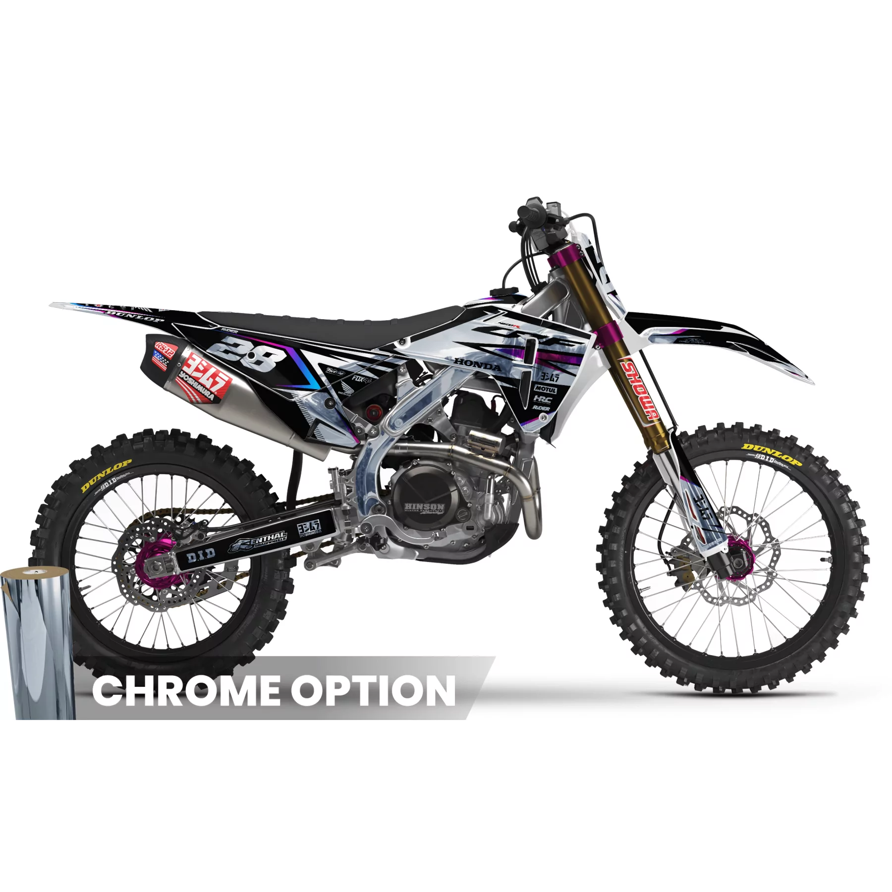 Stickerset moto STICKERSET MOTOCROSS HONDA GRADIENT RIFT