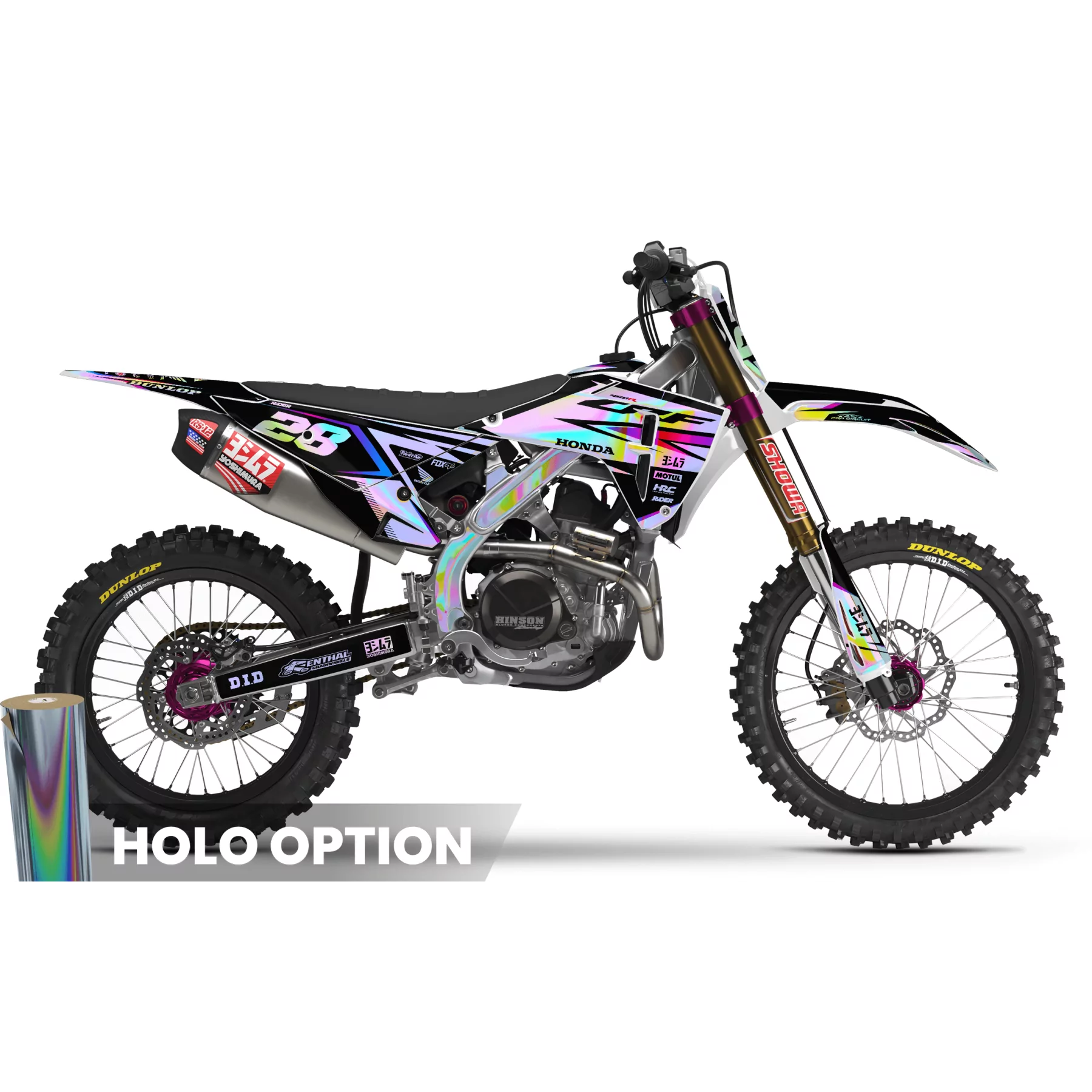 Stickerset moto STICKERSET MOTOCROSS HONDA GRADIENT RIFT