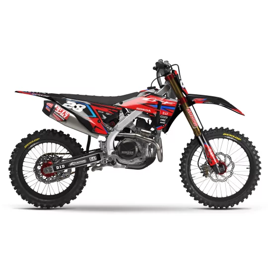 Kit adesivos moto KIT ADESIVOS MOTOCROSS HONDA RED RIFT