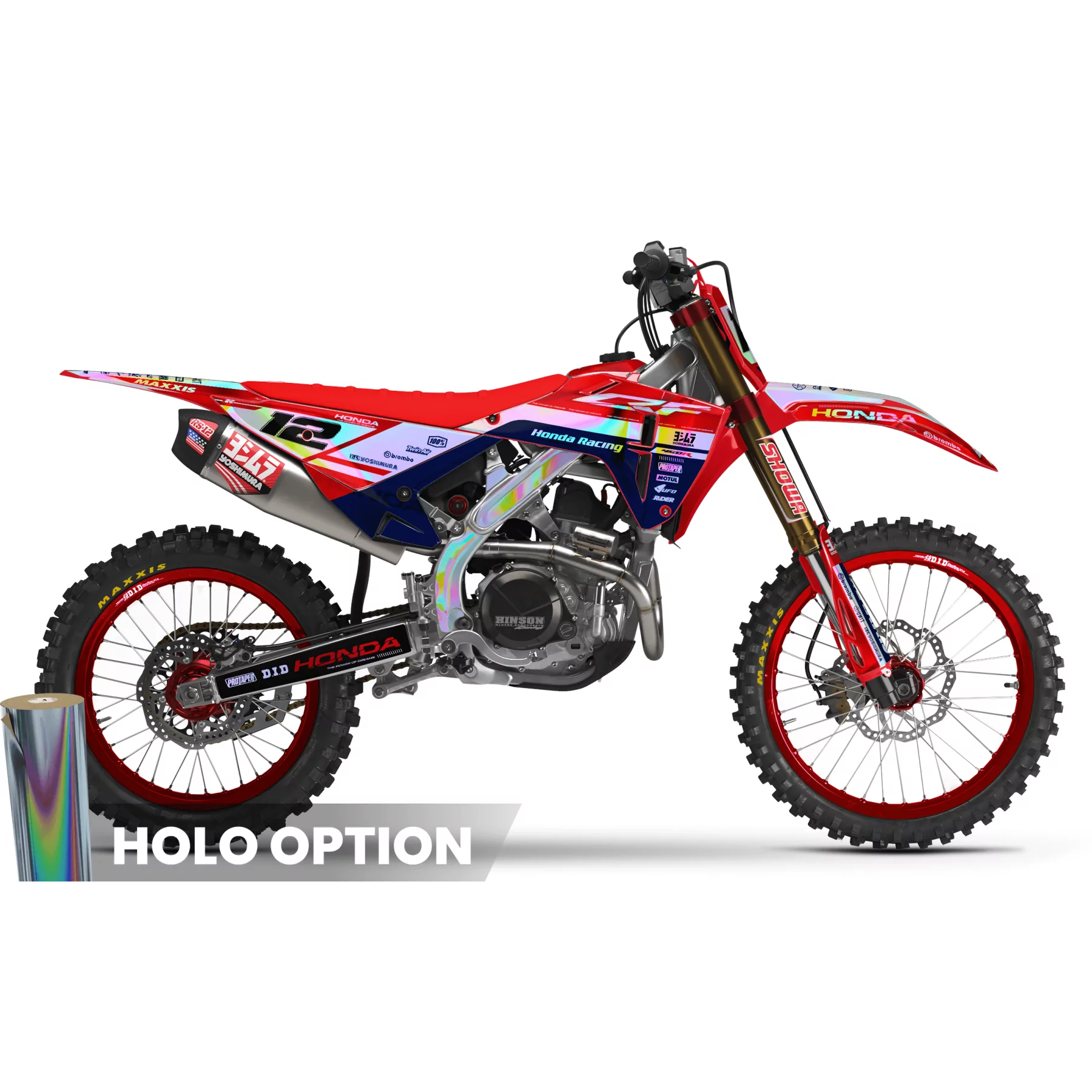 Kit adesivos moto KIT ADESIVOS MOTOCROSS HONDA CRASH