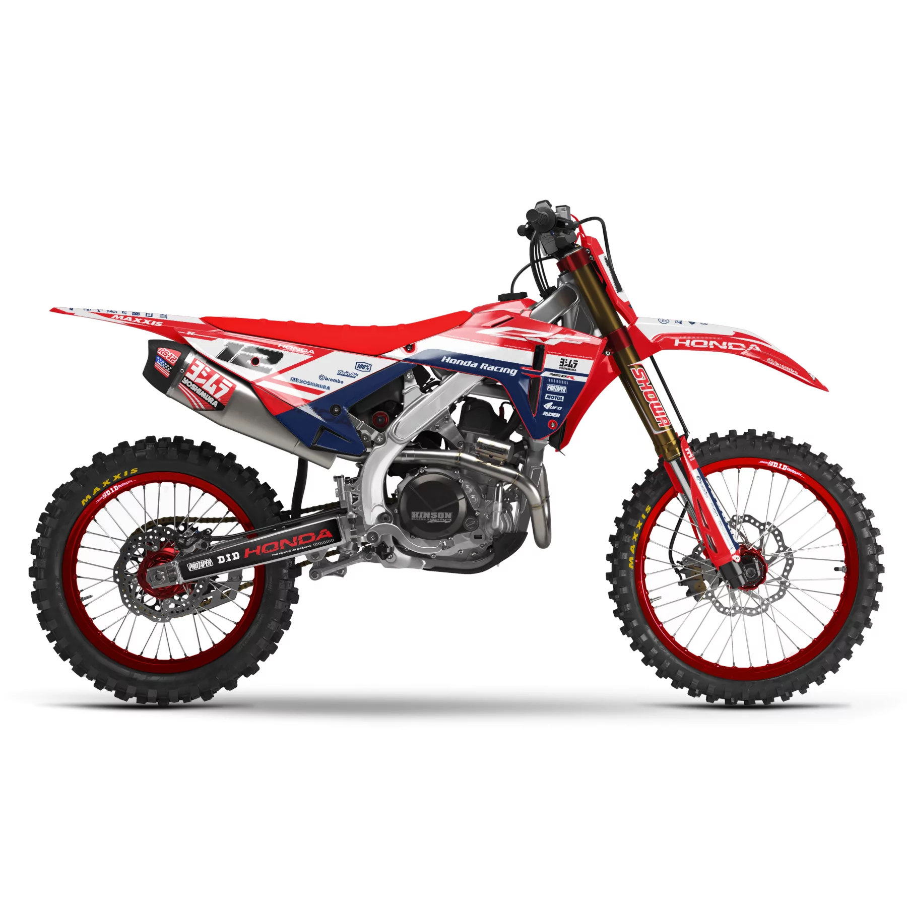 Kit adesivos moto KIT ADESIVOS MOTOCROSS HONDA CRASH