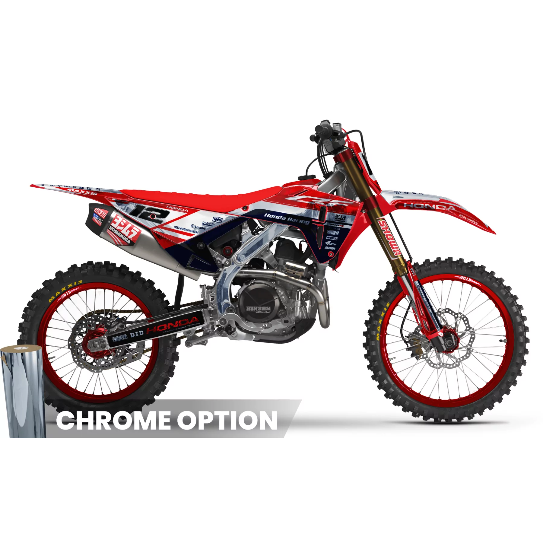 Stickerset moto STICKERSET MOTOCROSS HONDA CRASH