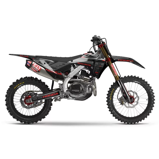 Stickerset moto STICKERSET MOTOCROSS HONDA BLACK CRASH