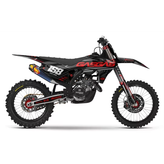 Stickerset motor STICKERSET MOTOCROSS GASGAS BLACK DRIVE